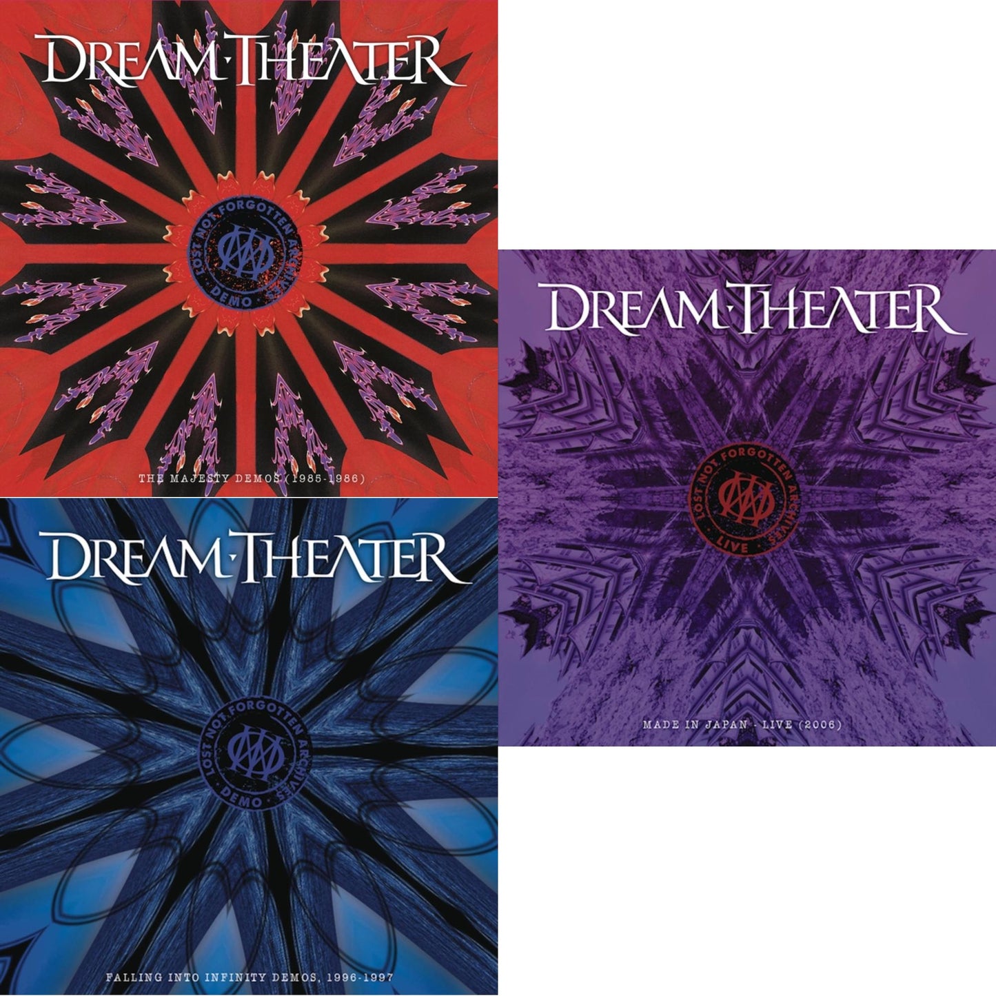 Lost Not Forgotten Archives: The Majesty Demos (1985-1986) (2LP/CD) & Lost Not Forgotten Archives: Falling Into Infinity Demos, 1996-1997 (3LP/2CD/Sky Blue Vinyl) & Lost Not Forgotten Archives: Made In Japan - Live (2006) (2LP/CD)