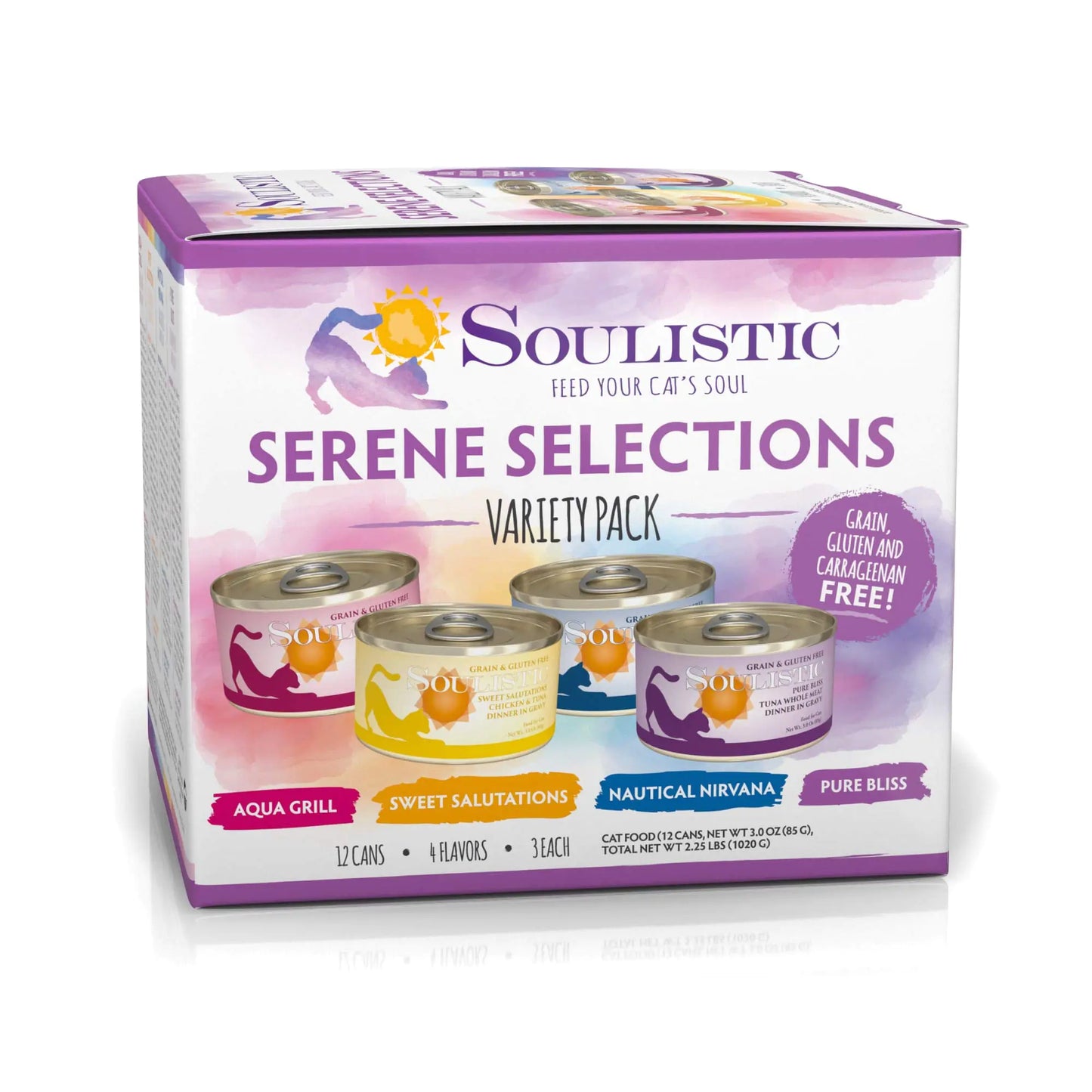 Soulistic Serene Selections Variety Pack Wet Cat Food 3 oz. Count of 12
