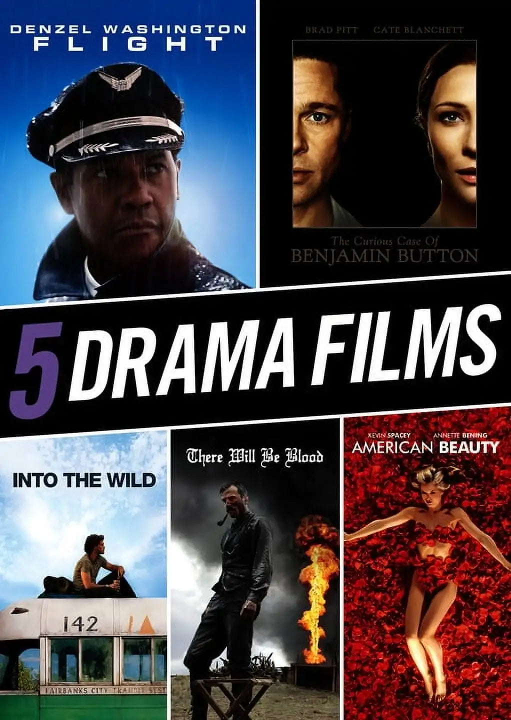 Drama 5 Movie Collection (Flight / The Curious Case of Benjamin Button