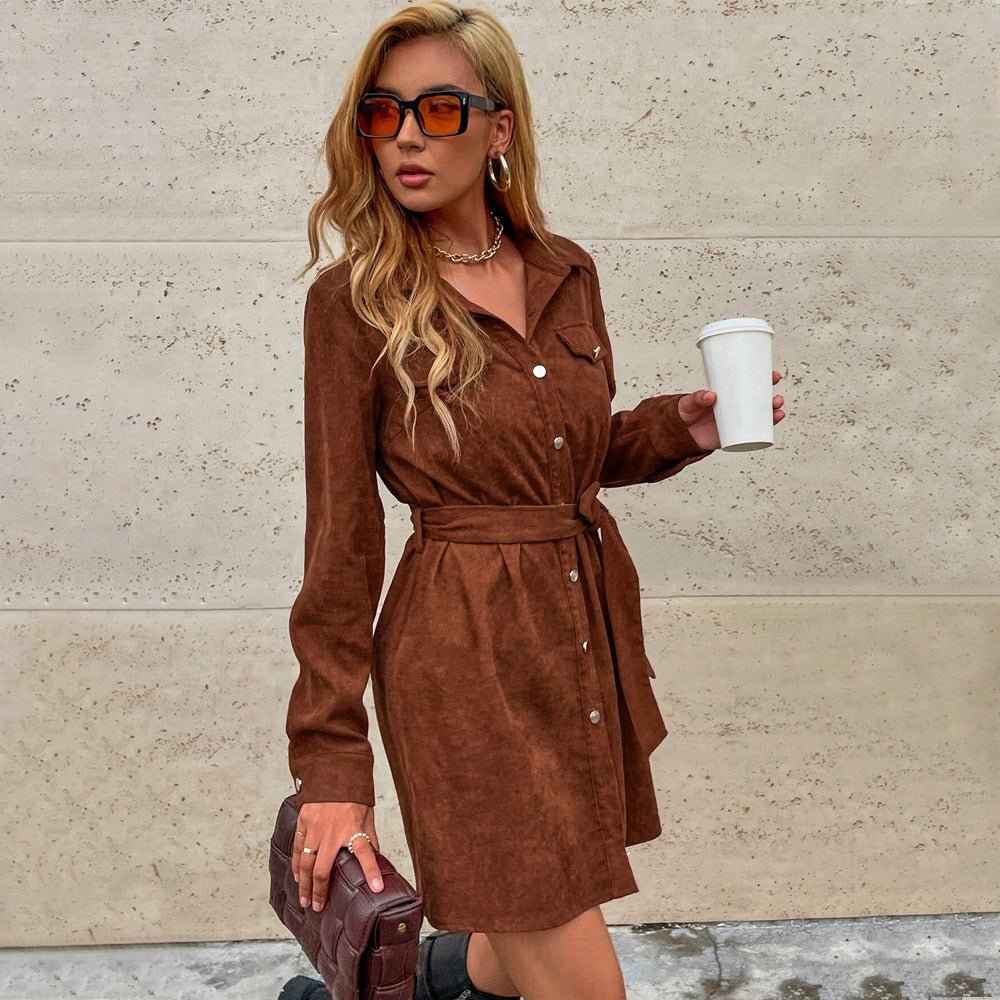 European Loose Casual : Long-Sleeve Dress