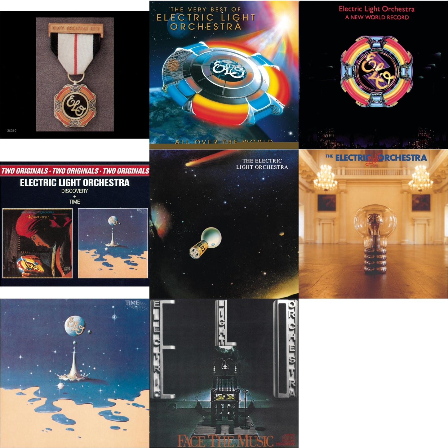 Greatest Hits & All Over The World: Very Best Of & New World Record & Discovery & Elo 2 & No Answer & Time & Face The Music