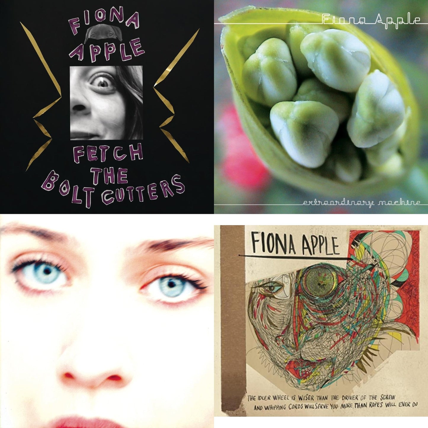 Fiona Apple - Fetch The Bolt Cutters & Idler Wheel Is Wiser Than The Driver & Extraordinary Machine & Tidal - CD Bundle
