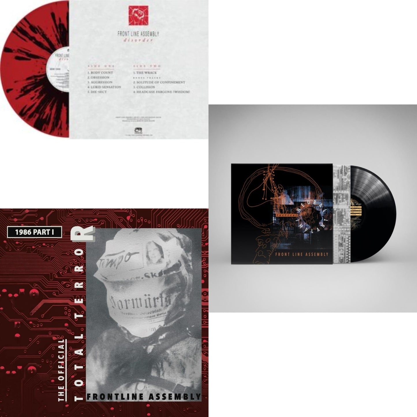 Tactical Neural Implant (Remastered) & Disorder (Red & Black Splatter LP Vinyl) & Total Terror Part I 1986 (Red Vinyl/2LP)