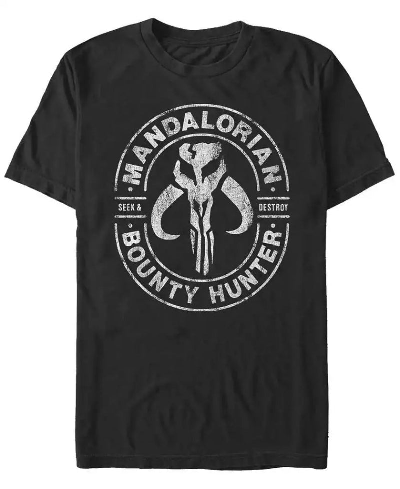 Fifth Sun | Men's Star Wars The Mandalorian Bounty Hunter Seek Destroy Short Sleeve T-Shirt - Premium from Lizard Vigilante - Just $106.99! Shop now at Lizard Vigilante
