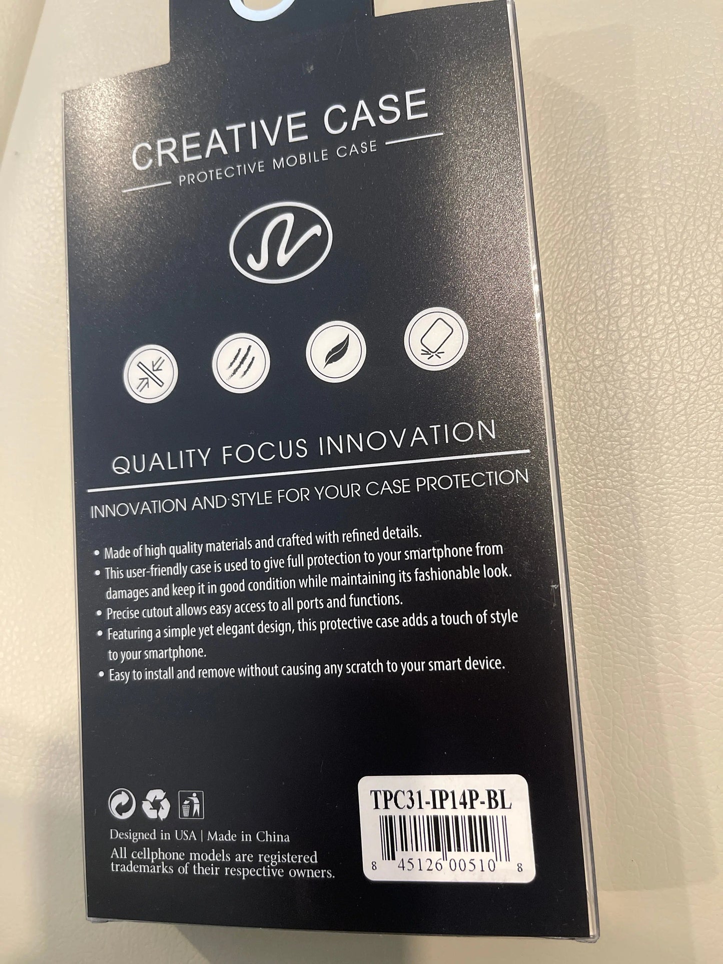 For iPhone 14 Pro case Matt Bumper TPC Case - Blue