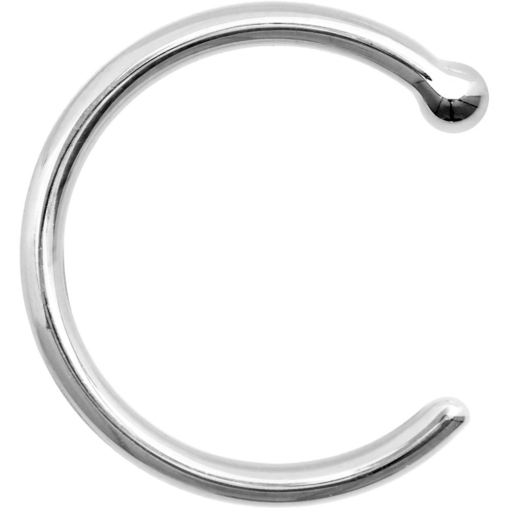 18G 5/16 Solid 14K White Gold Nose Hoop