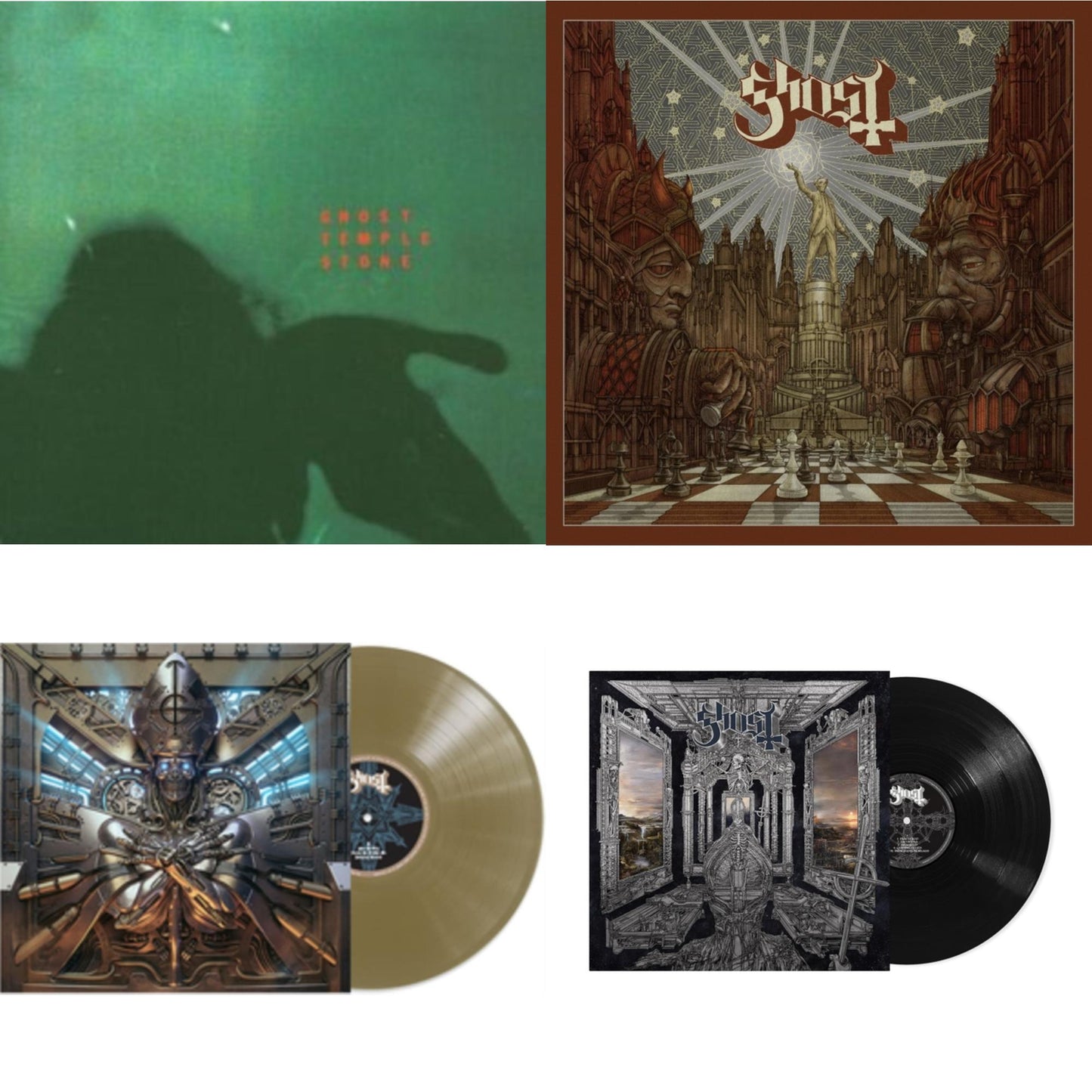 Temple Stone (Clear Green LP Vinyl) & Popestar (Grey Smoke LP Vinyl) & Phantomime (Gold LP Vinyl) & Skeleta