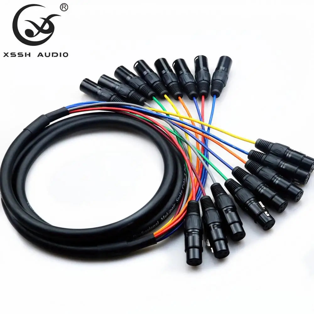 XLR Cable XSSH M/F 8 Channel Professional Multi-Media Snake Cable 8 Pairs Male to Female 3 Pin XLR Balanced Audio Extension Cord - Premium from Lizard Vigilante - Just $72.99! Shop now at Lizard Vigilante