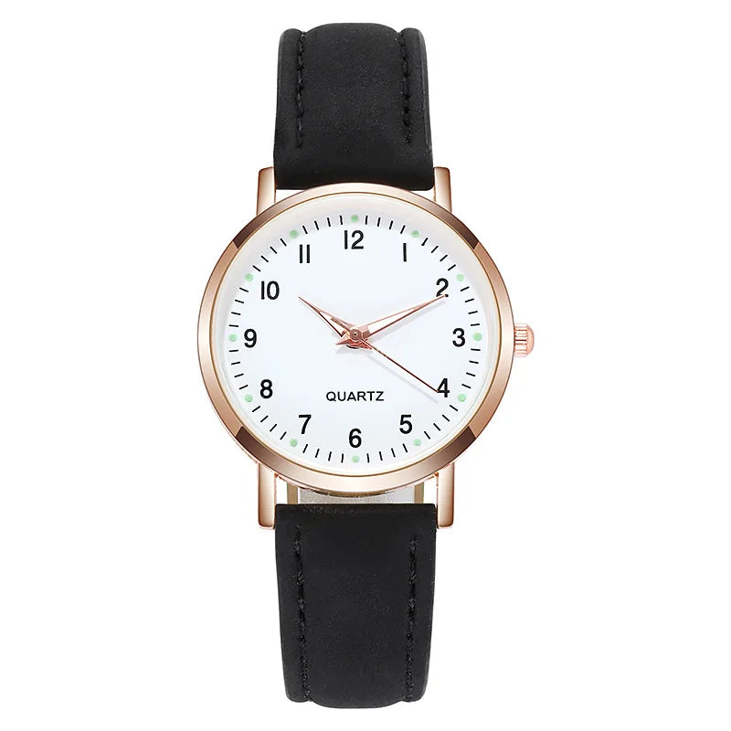Rojozor Women's Fashion Casual Quartz Watch - Simple Small Dial Leather Strap Wristwatch with Luminous Hands - Premium wristwatch from Lizard Vigilante - Just $7.99! Shop now at Lizard Vigilante