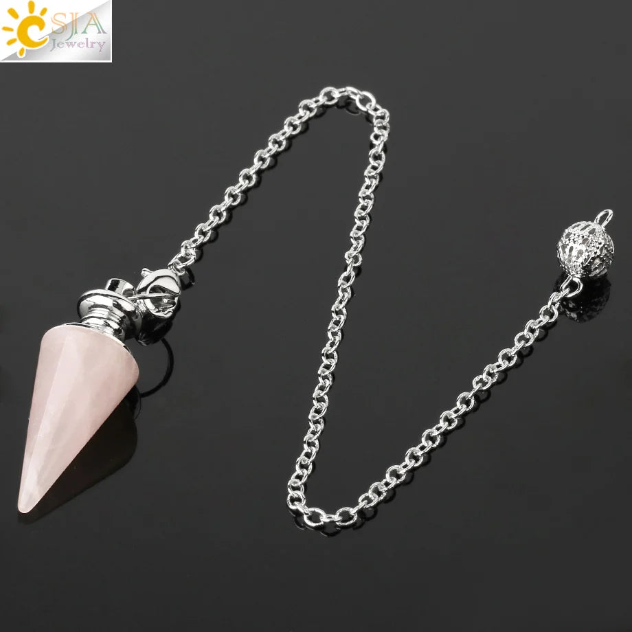 WWYMD Tactical Dowsing Cone — Precision-Ground Natural Stone Pendulum with Weighted Silver Chain for Energetic Accuracy - Premium jewelry from dsers - Just $22.22! Shop now at Lizard Vigilante