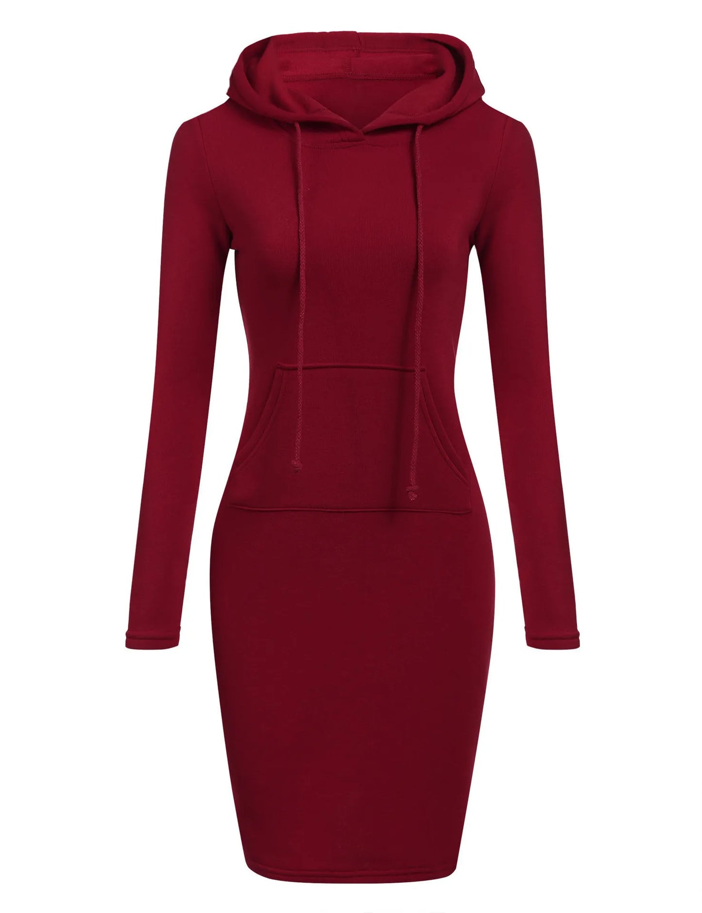 Women's Casual Hooded Sweatshirt Dress with Pockets – Long Sleeve Knee-Length Pullover - Premium hoodie dress from dsers - Just $19.99! Shop now at Lizard Vigilante