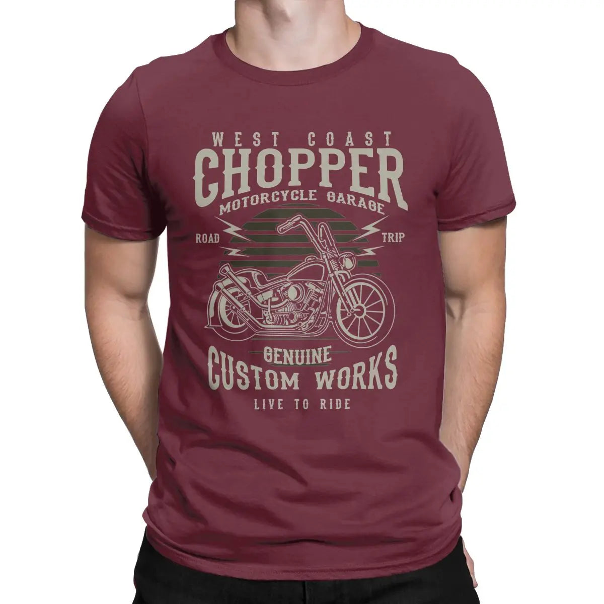 West Coast Chopper Custom Motor Motorcycle Men T-Shirt – Bold Ride and Rebel Vibes - Premium T-shirt from Lizard Vigilante - Just $23.88! Shop now at Lizard Vigilante