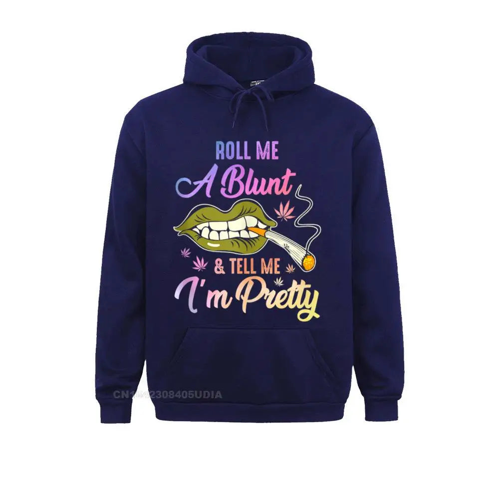 Roll Me A Blunt & Tell Me I’m Pretty – Anime Chaos Hoodie (Street-Cute Doom Edition)