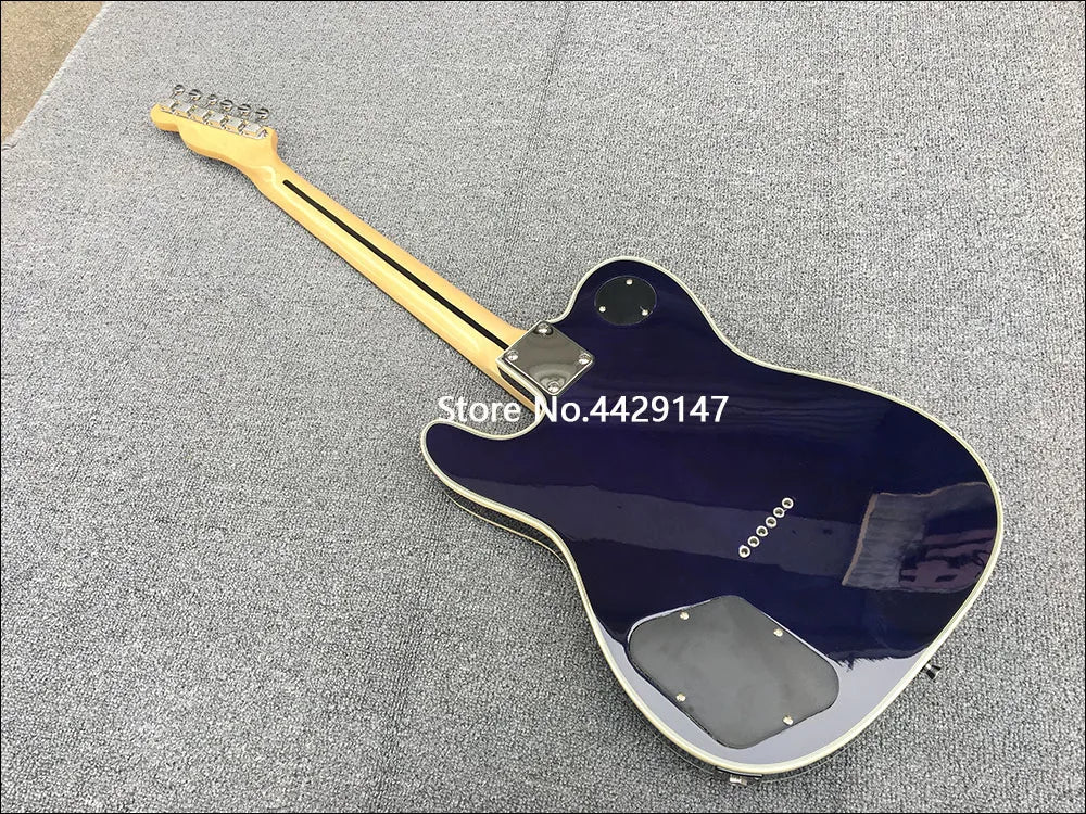 Purple Flame Riotcaster TL — Custom-Shop Electric Guitar With Maple Neck & Rosewood Fury