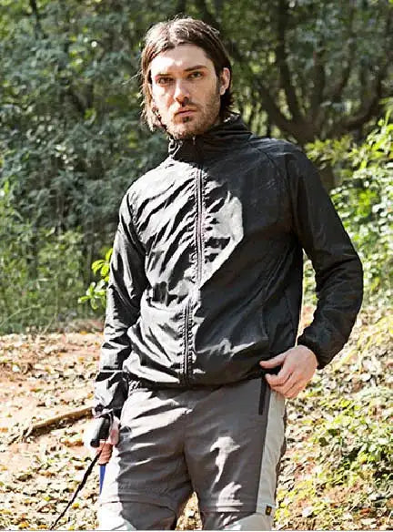 TRVLWEGO Outdoor Running Camping Hiking Bike Sport Jacket UV Proof Ultralight Waterproof Windbreaker Light Rain Proof Coat