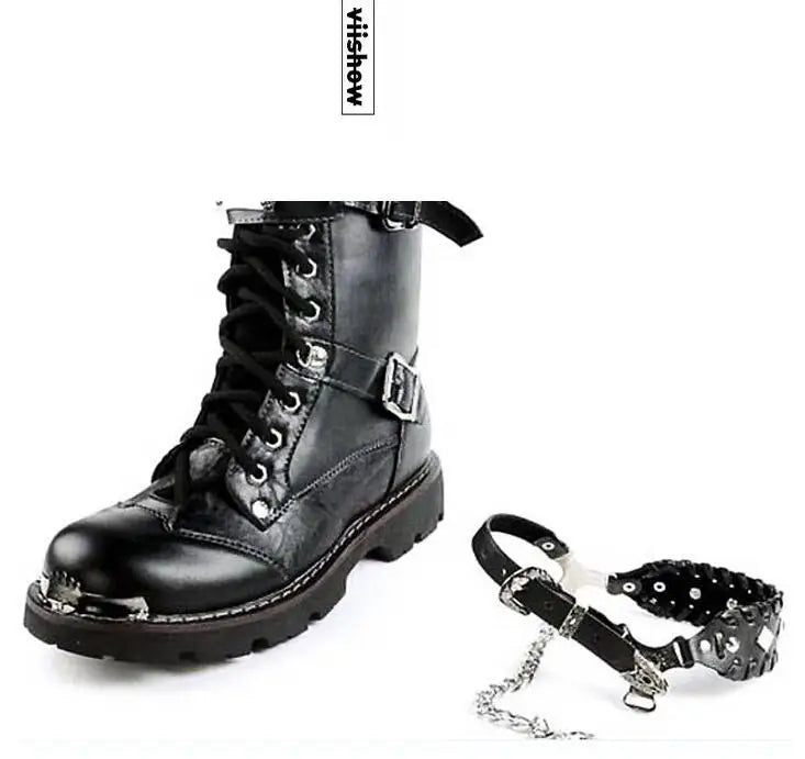Rivet Rage Boot Chains 2025 – Rock Punk Stage Anklet Accessory for Men & Women