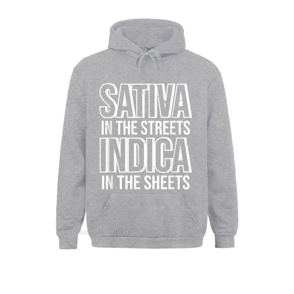 Sativa And Indica Plant Joke Funny 420 Stoner Printed On Hoodies Harajuku Boy Sweatshirts Funny Sportswears New - Premium from Lizard Vigilante - Just $37.99! Shop now at Lizard Vigilante