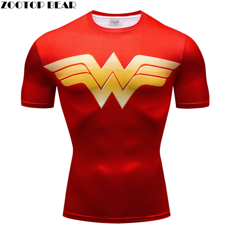 3D Printed Superhero Compression T-Shirt for Men, Comic Cosplay & Sports Quick-Dry Fitness Top, Summer Short Sleeve (S-3XL) - Premium shirt from Lizard Vigilante - Just $25.99! Shop now at Lizard Vigilante