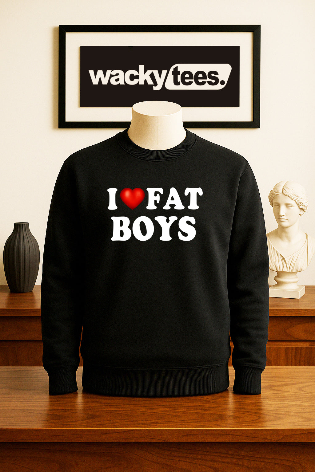 I Love Fat Boys I Heart Funny Adult Humor Graphic Tee Shirt