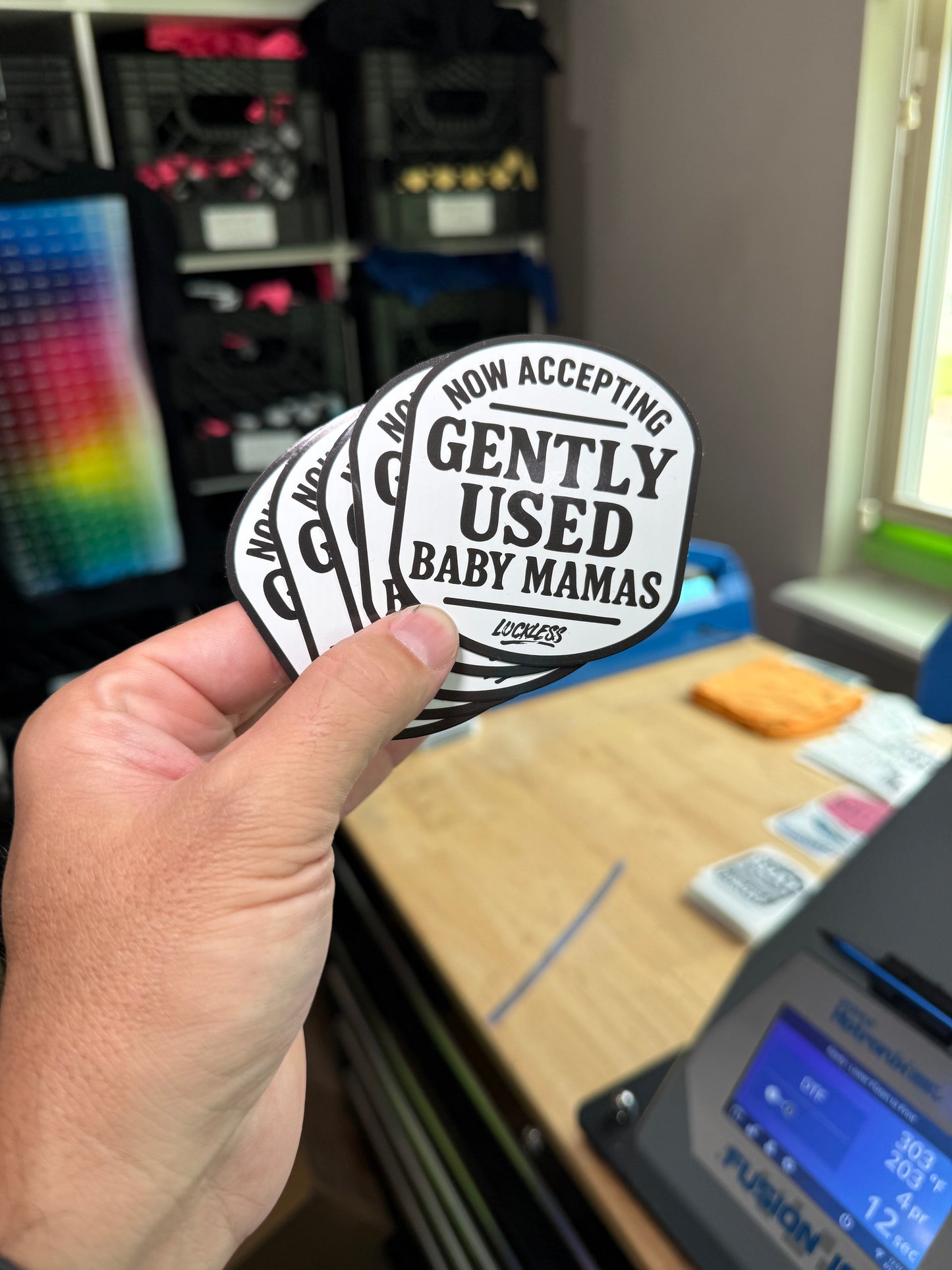 Now Accepting Gently Used Baby Mamas Sticker
