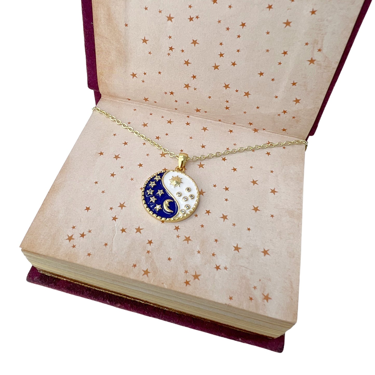 Ying yang coin necklace