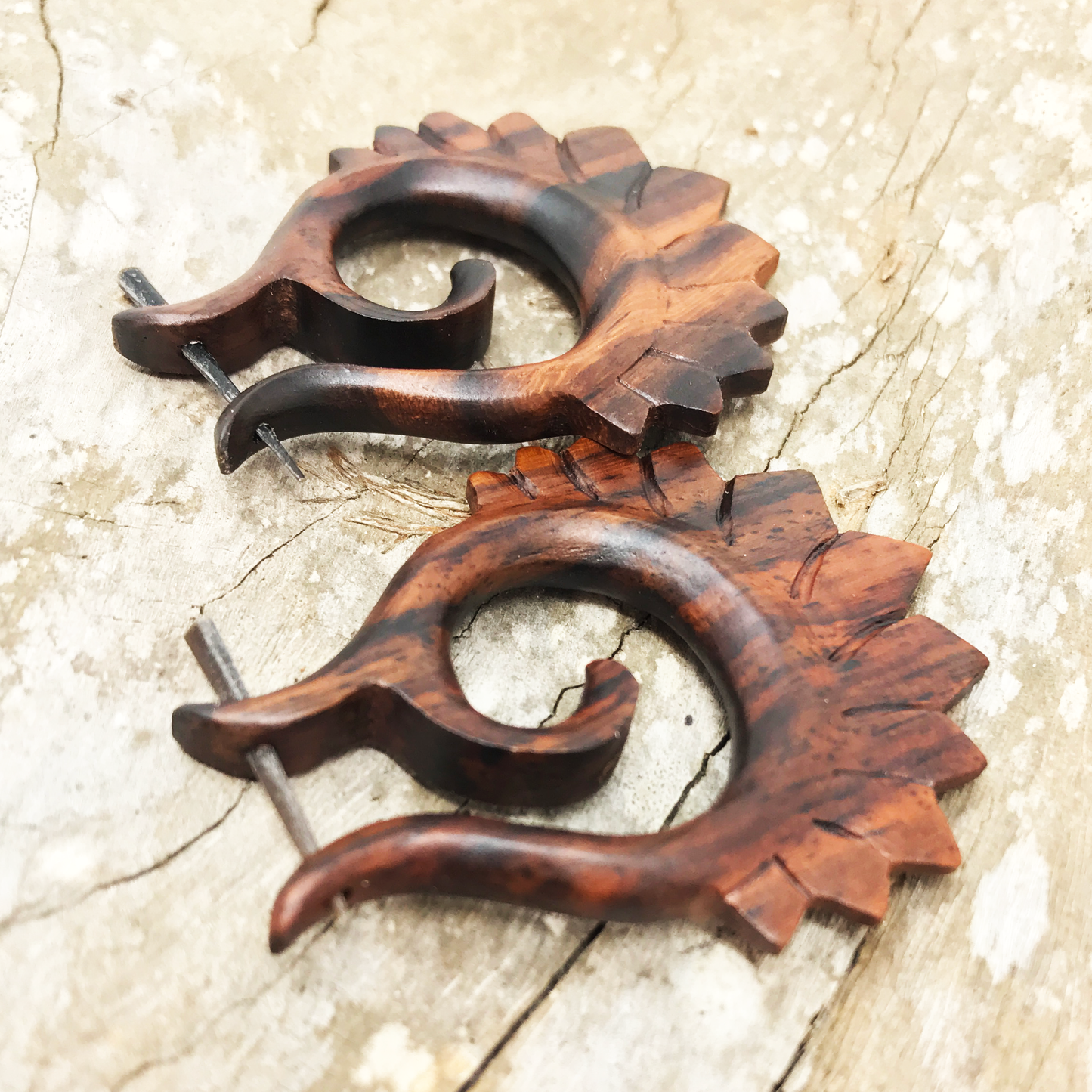 Hawaiian vibe organic earrings