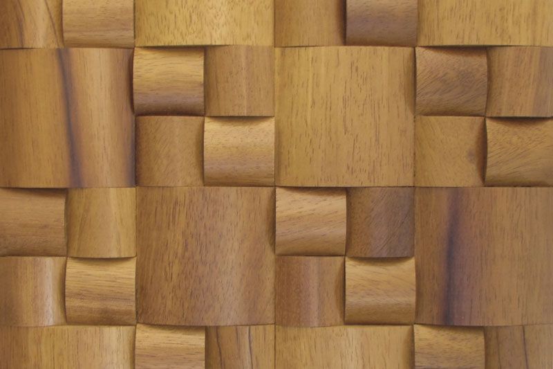 Iroko Pattern Straw Mesh-mounted Wood Mosaic Wall Tile - Livfloors Collection
