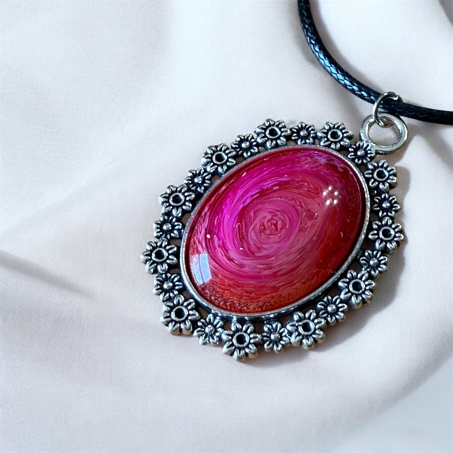 Radioactive Romance | Handmade Petri Resin Pendant for Lovers of Chaos, Color & Cosmic Vibes - Premium Pendant necklace from Token Treasures - Just $19.37! Shop now at Lizard Vigilante