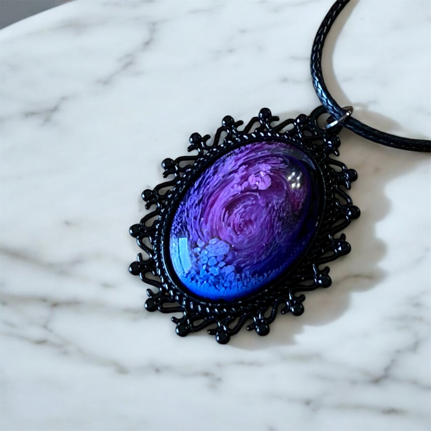 Void Kissed | Black-Hearted Resin Pendant for the Beautifully Damaged - Premium Pendant necklace from Token Treasures - Just $19.37! Shop now at Lizard Vigilante
