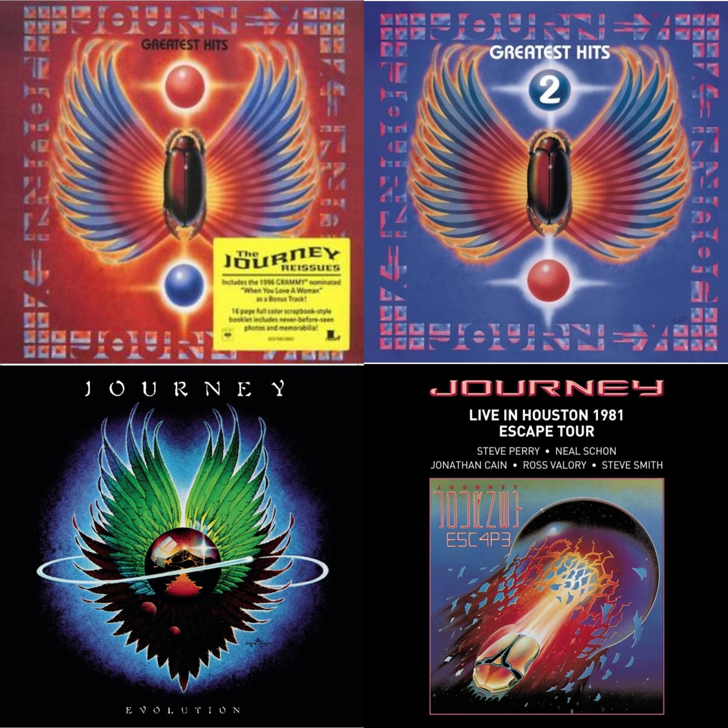 Greatest Hits & Journey's Greatest Hits Vol.2 & Evolution & Live In Houston 1981: The Escape Tour