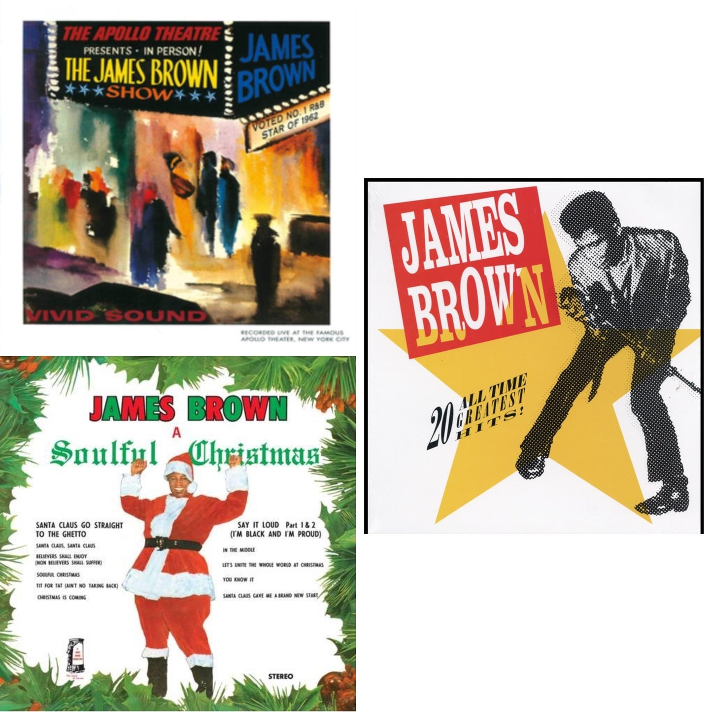 Live At The Apollo & Soulful Christmas & 20 All-Time Greatest Hits