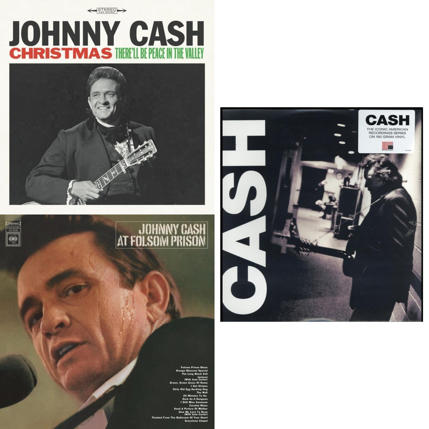 At Folsom Prison & American Iii: Soitary Man & Christmas: There'll Be Peace In The Valley