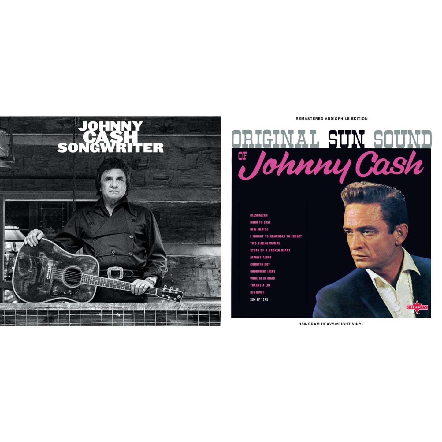 Johnny Cash - Original Sun Sound Of Johnny Cash & Songwriter - LP Vinyl Bundle