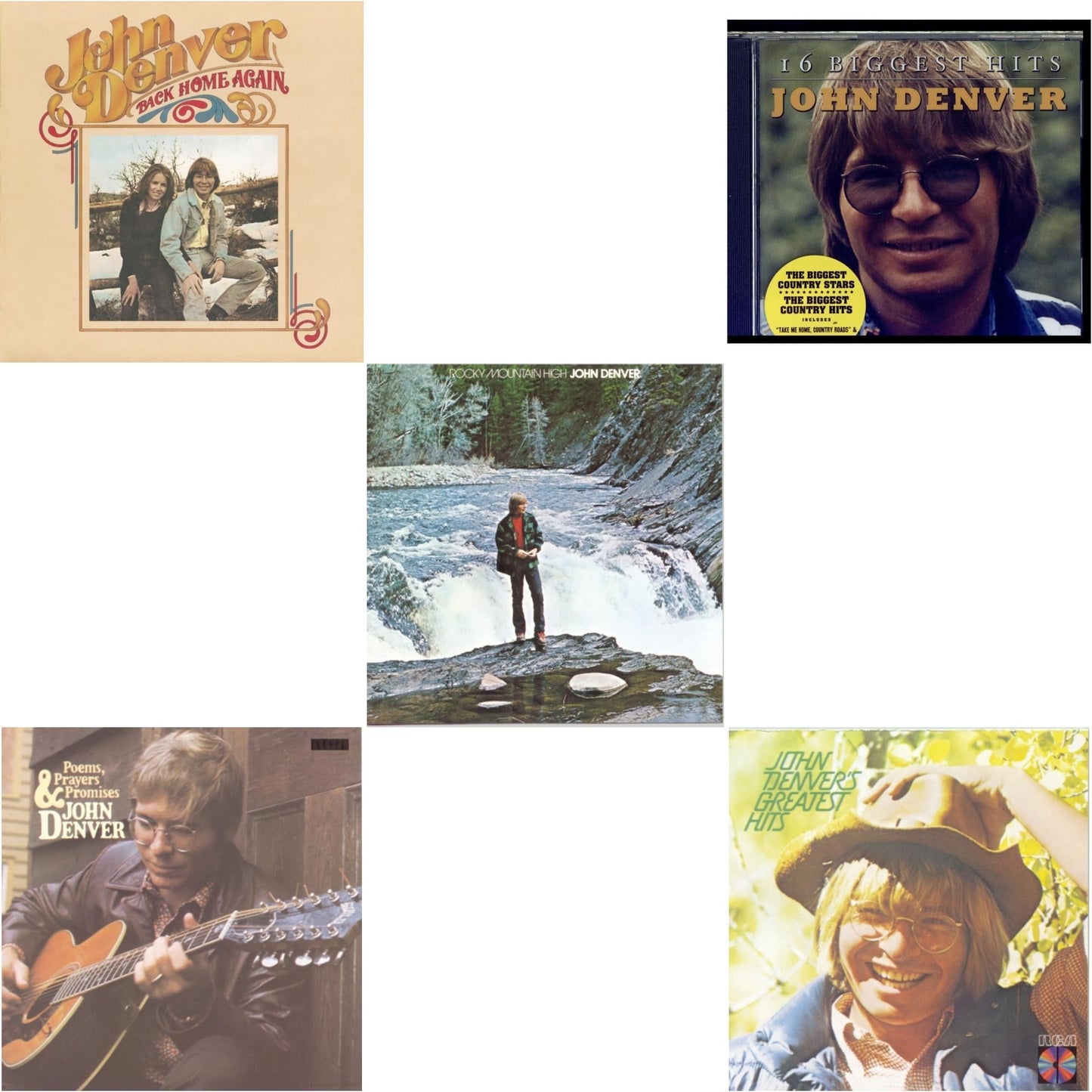 Back Home Again & Poems Prayers & Promises & Rocky Mountain High & 16 Biggest Hits & Greatest Hits