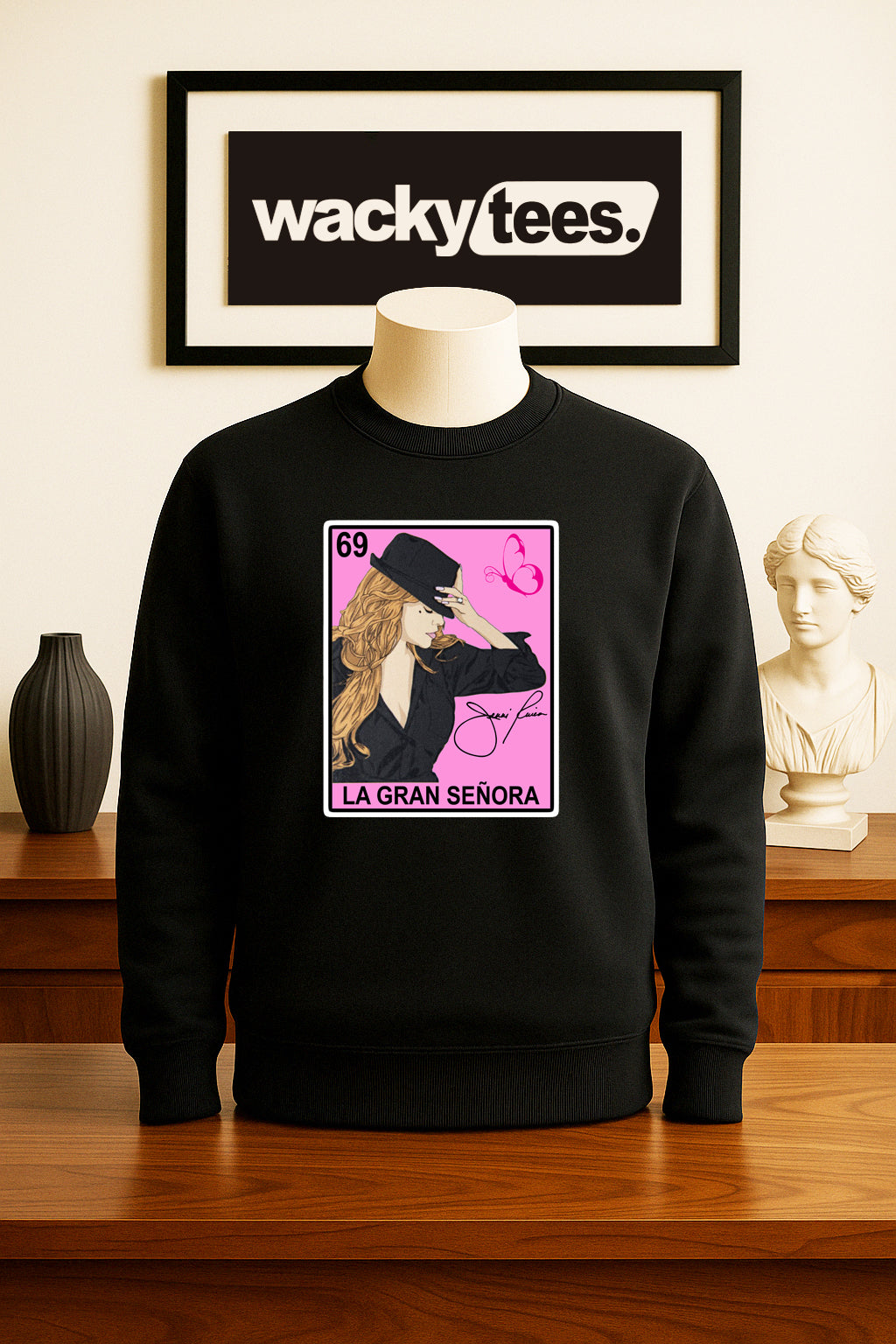 Jenni Rivera La Gran Senora Loteria Mexican Bingo Graphic Tee Shirt