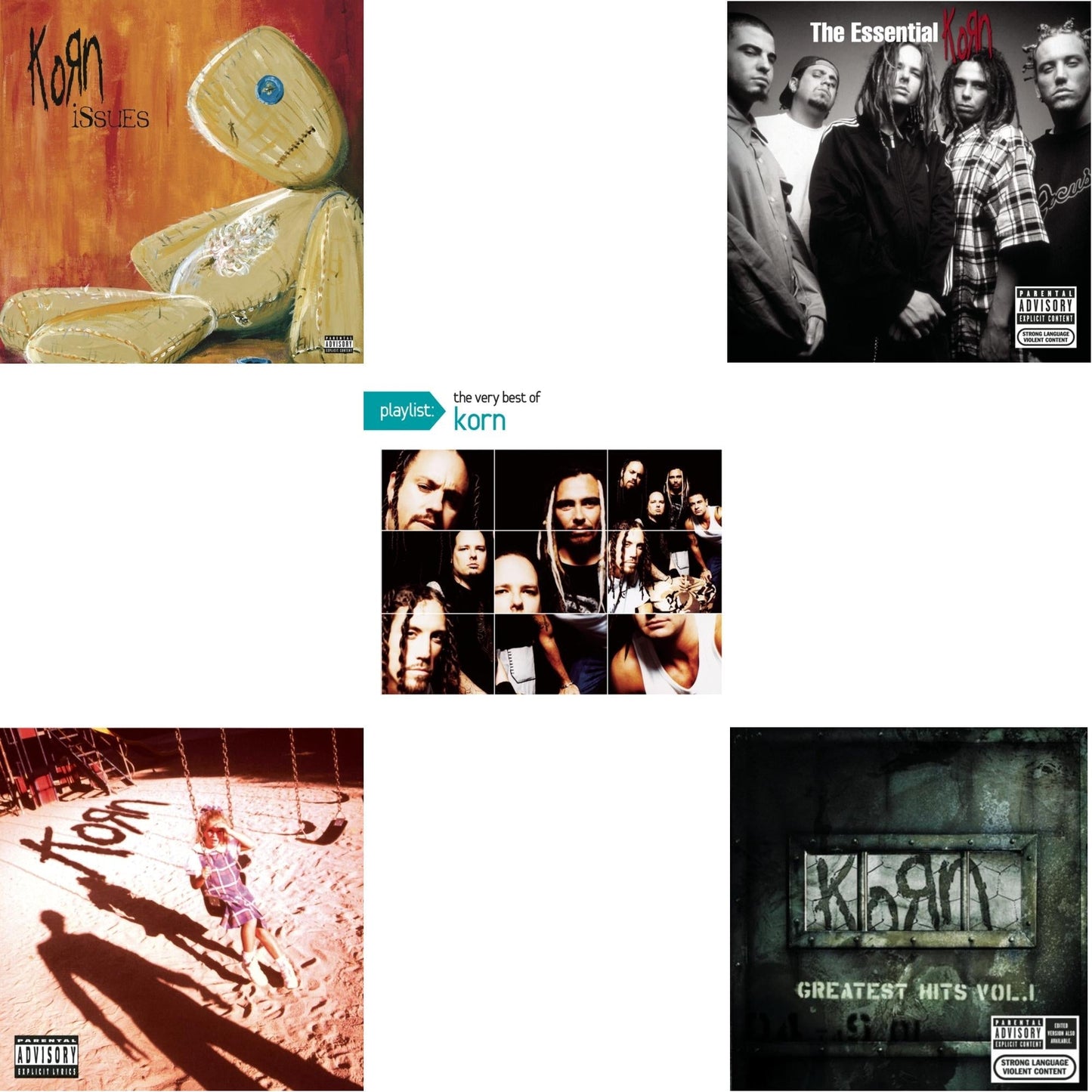 Greatest Hits Vol.1 & Essential Korn & Korn (Explicit) & Issues (Explicit) & Playlist: Very Best Of Korn