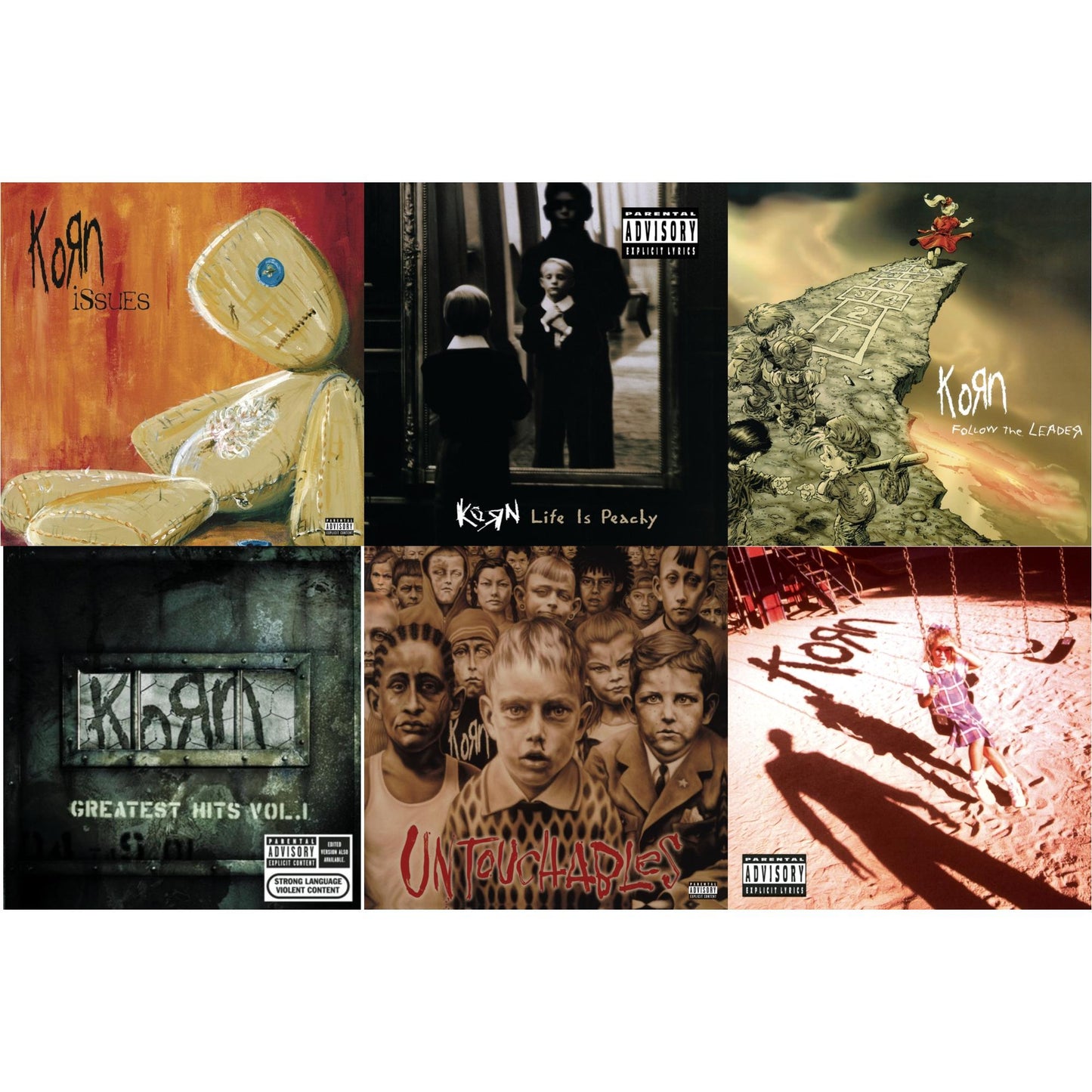 Greatest Hits Vol.1 & Life Is Peachy & Korn (Explicit) & Issues (Explicit) & Untouchables & Follow The Leader