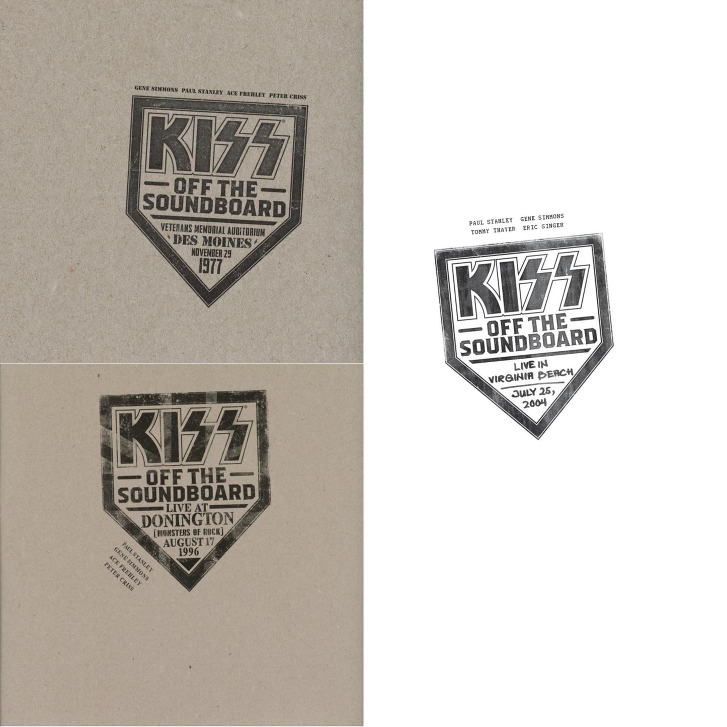 Kiss Off The Soundboard: Live In Virginia Beach (3LP) & Kiss Off The Soundboard: Donington 1996 (Live) (3LP) & Kiss Off The Soundboard: Live In Des Moines (2LP)