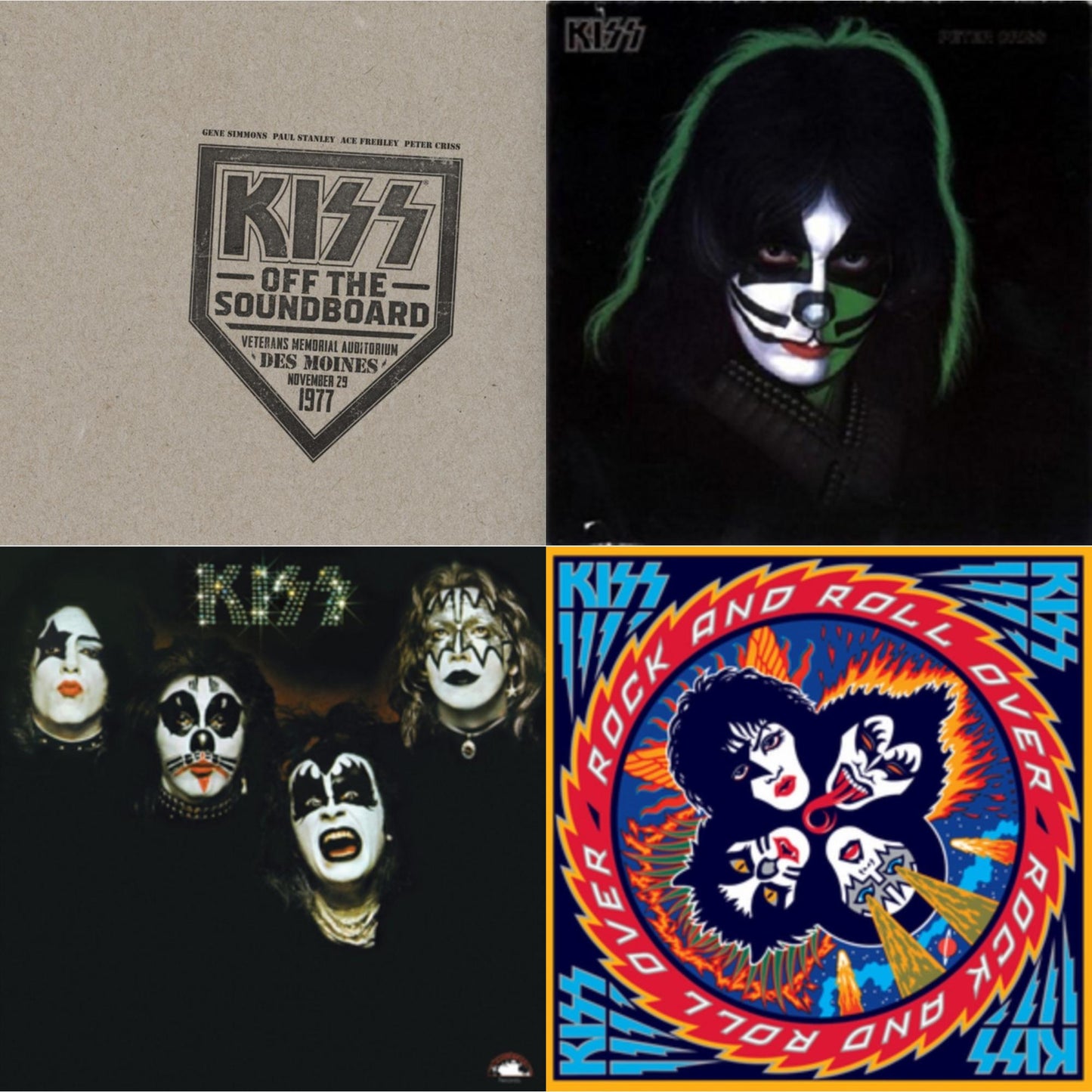 Kiss Off The Soundboard: Live In Des Moines (2LP) & Kiss & Rock & Roll Over & Peter Criss