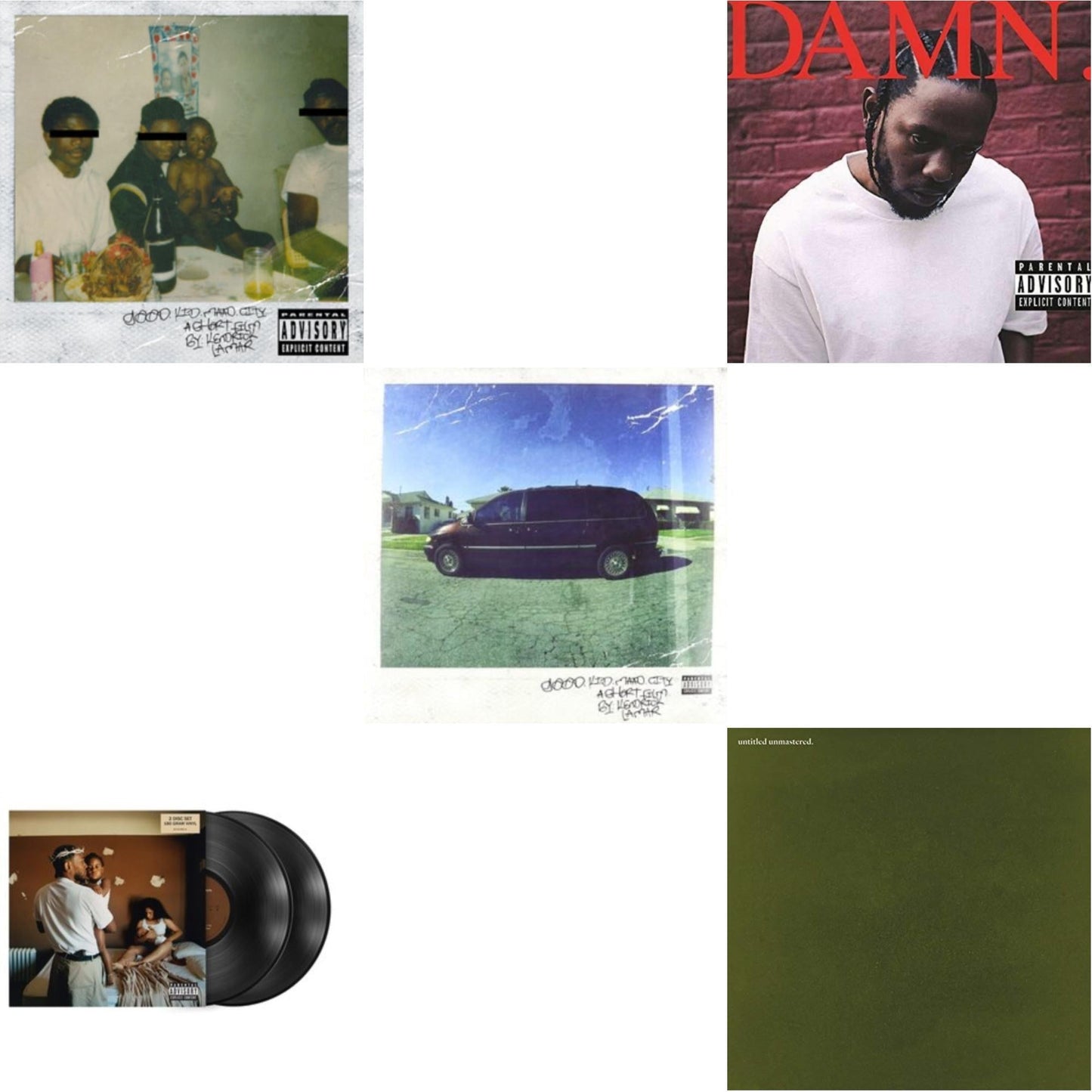 Mr. Morale & The Big Steppers (180G/2LP) & Good Kid, M.A.A.D City (X) (10Th Anniversary Edition/2LP) & Good Kid, M.A.A.D City & Untitled Unmastered & Damn. (X) (2LP/180G)