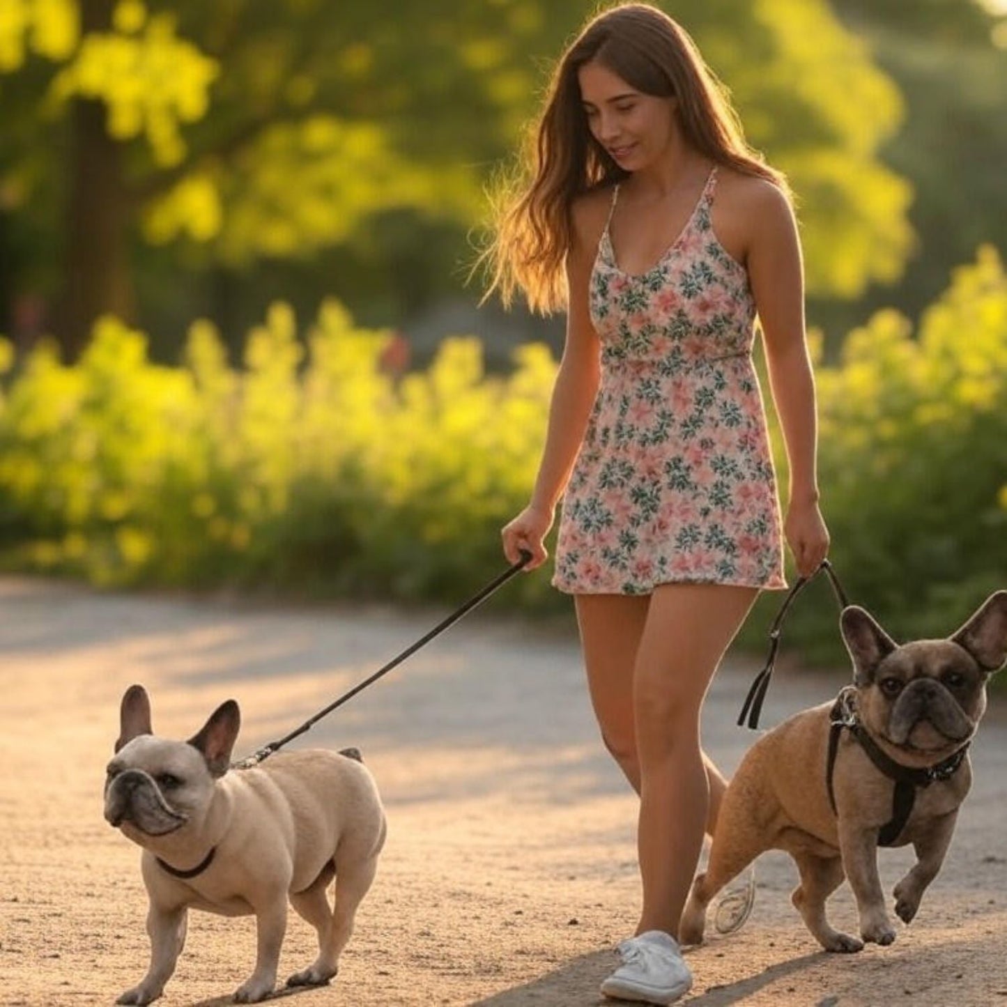 Stylish Leather AirTag Dog Collar - Turquoise - Davie