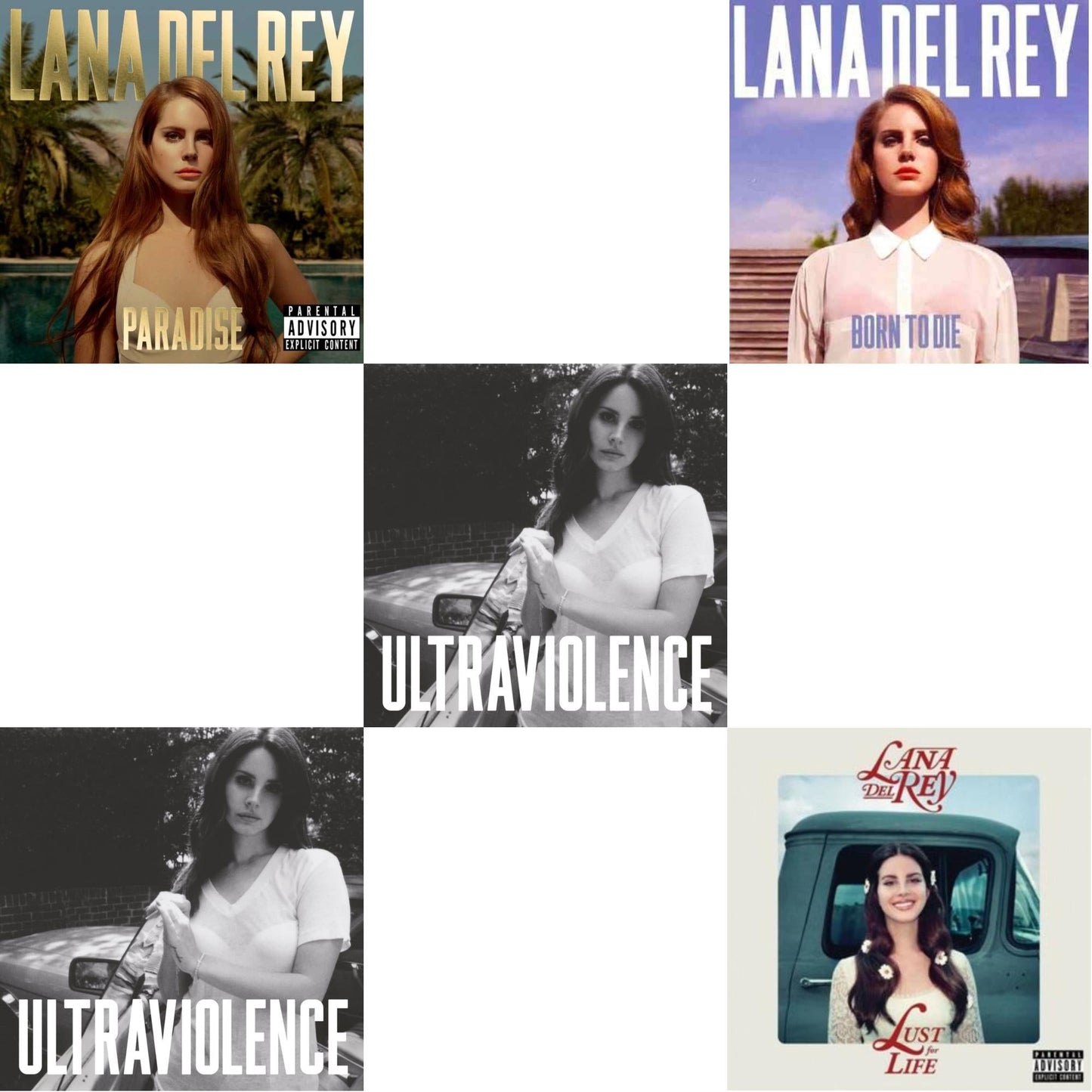 Born To Die & Paradise & Ultraviolence & Ultraviolence & Lust For Life
