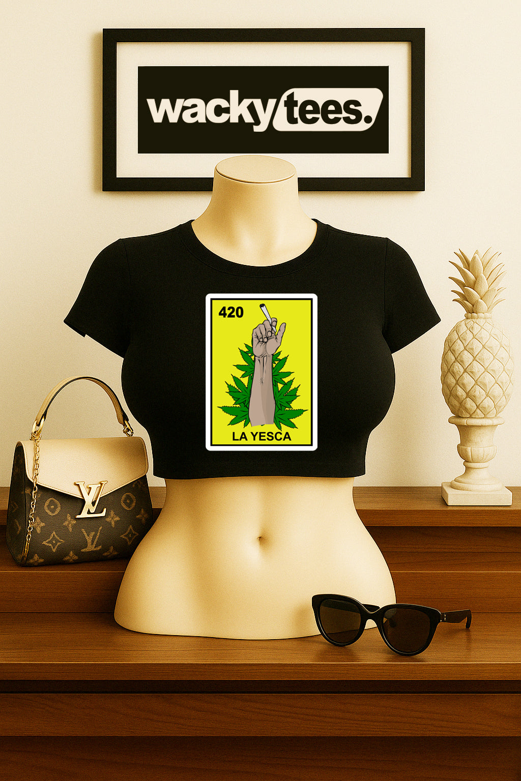 La Yesca Loteria The Marijuana Mexican Bingo Graphic Tee Shirt