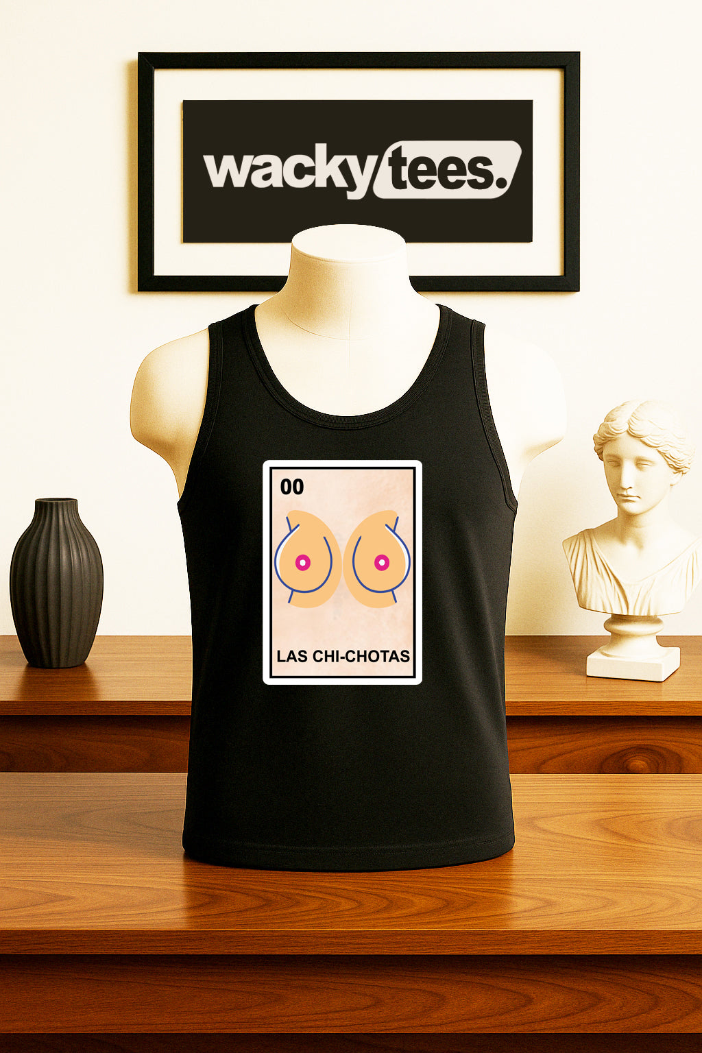 Las Chi Chotas Loteria The Big Boobs Mexican Bingo Graphic Tee Shirt