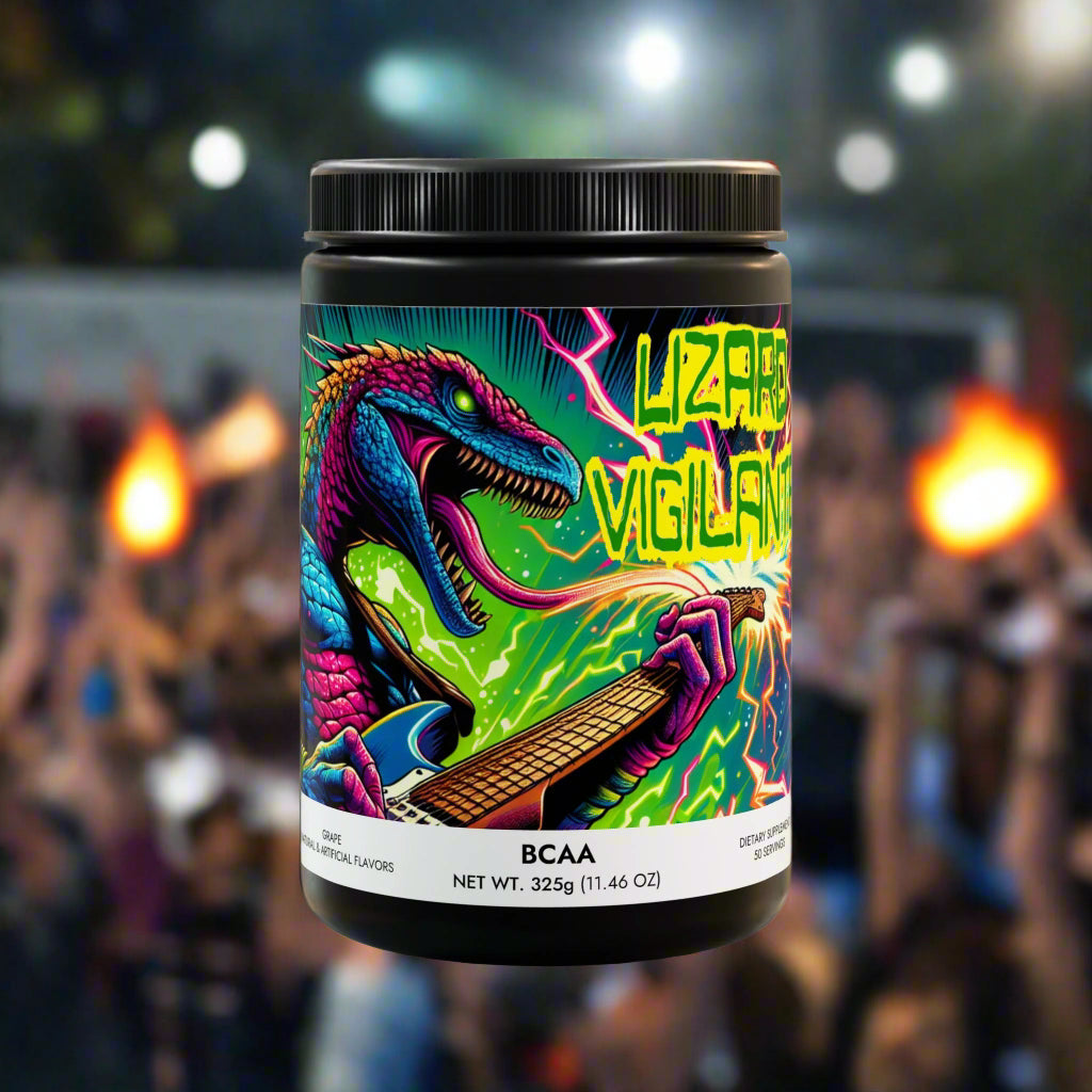 Lizard Vigilante BCAA Supplement, Grape (325g, 11.46oz, 50 servings) - Premium Food Supplements from Printify - Just $39.99! Shop now at Lizard Vigilante