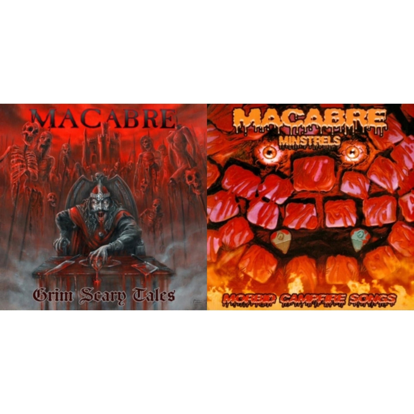 Grim Scary Tales (Remastered/Red Cassette) & Macabre Minstrels: Morbid Campfire Songs
