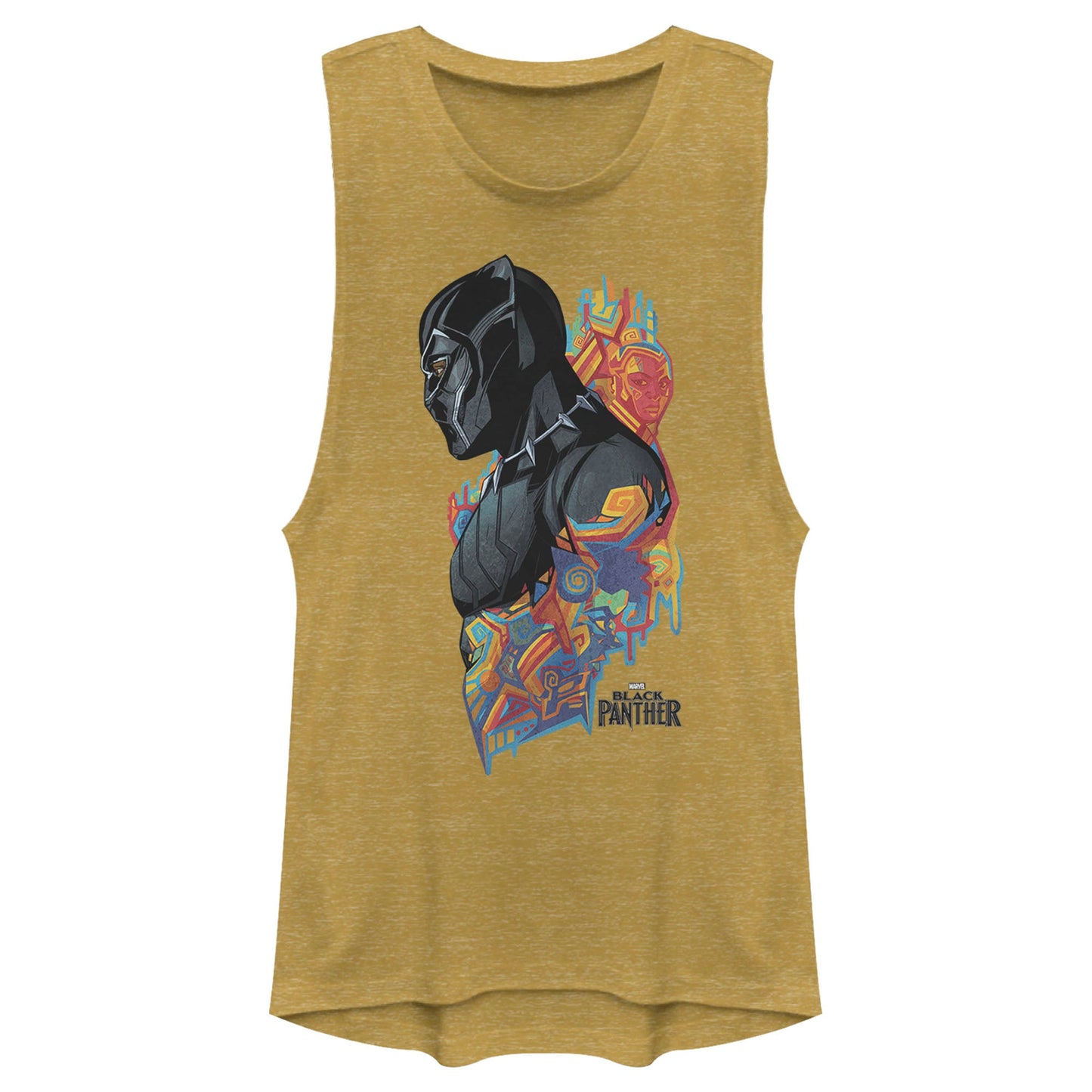 Marvel Colorful Panther Junior's Muscle Tee Shirt