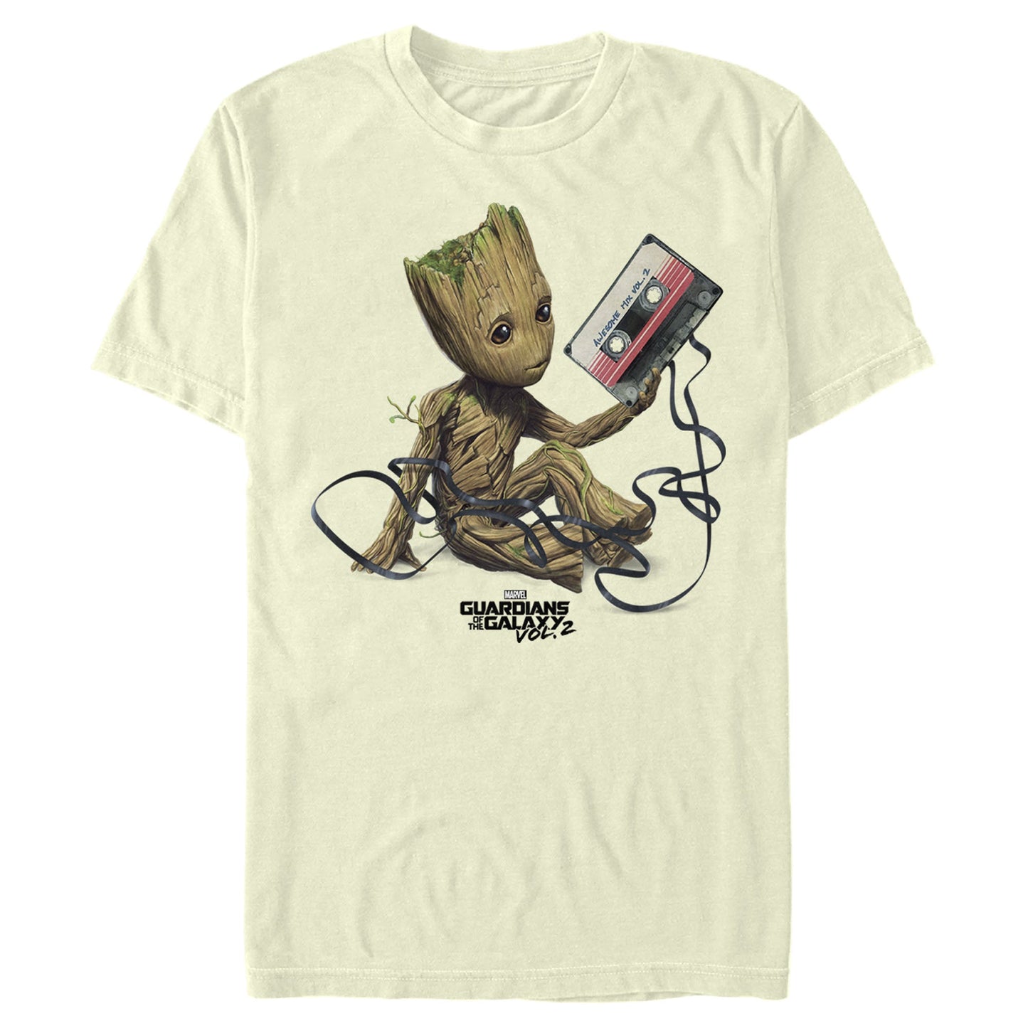 Marvel Groot Tape Mens T Shirt