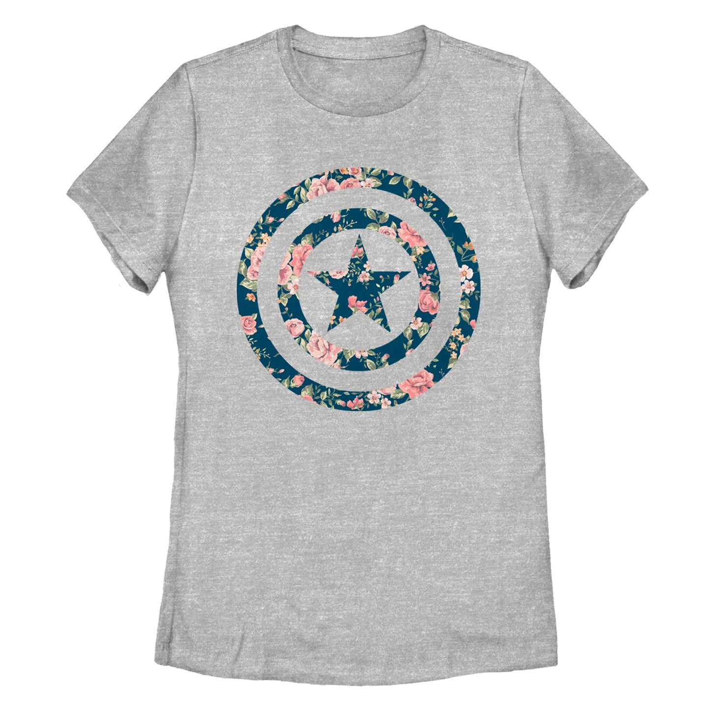 Marvel Captain Floral Womens T Shirt