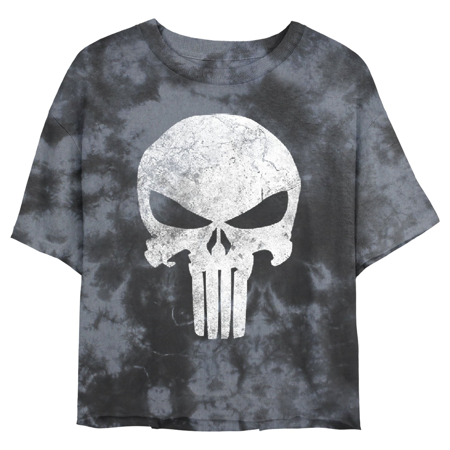 Marvel Punisher Distresskull Bombard Junior's Tie-Dye T Shirt
